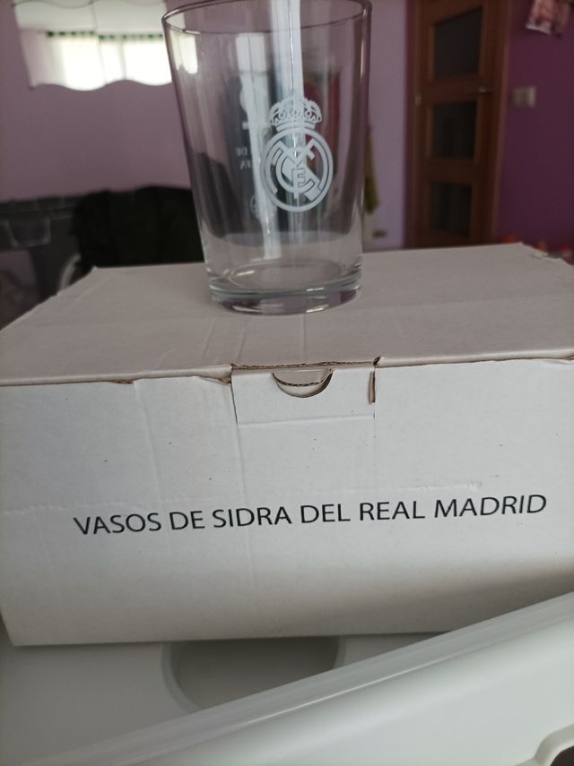 vasos del real Madrid +4 copas balon
