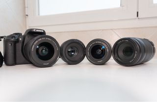 Cámara Canon más objetivos