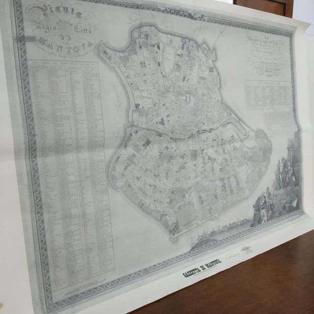 Stampa vintage città di Mantova