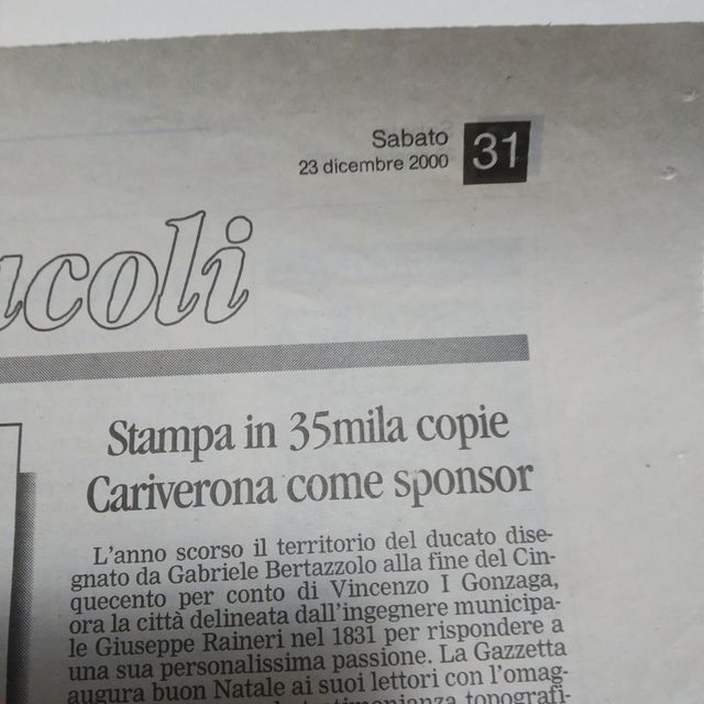 Stampa vintage città di Mantova