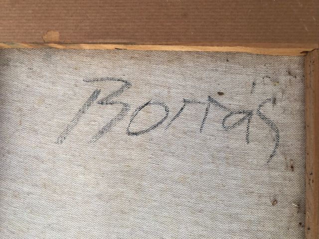 Cuadro pintado con firma