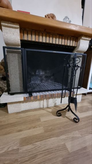 Salvachispas y juego de chimenea