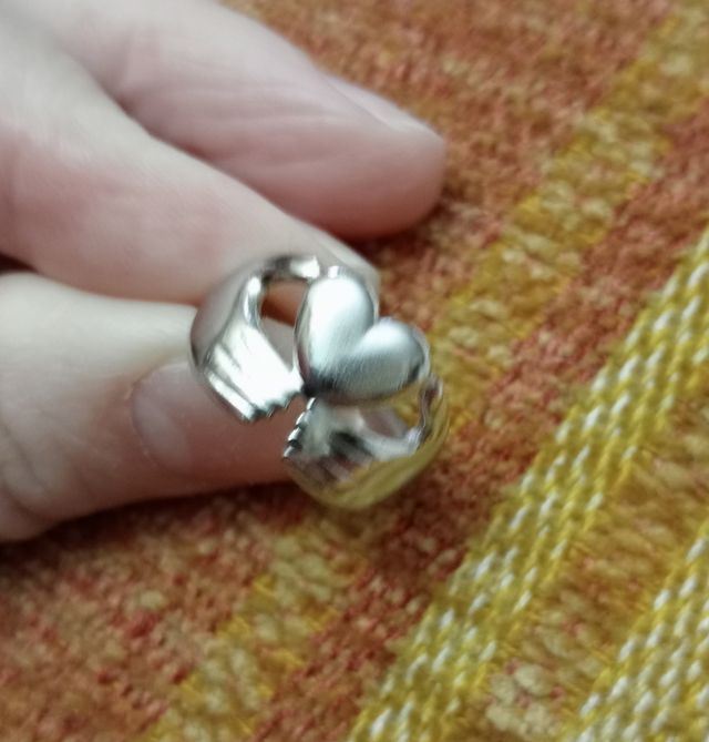 ANILLO DE ACERO INOXIDABLE BAÑADO EN PLATA DE LEY