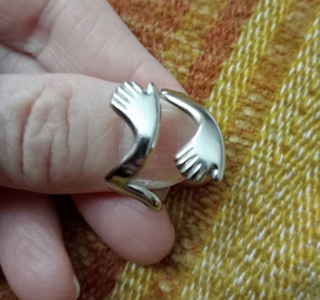 ANILLO DE ACERO INOXIDABLE BAÑADO EN PLATA DE LEY