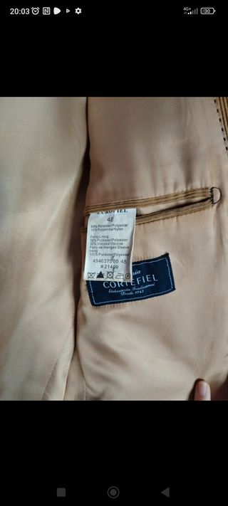 Americana de pana de hombre. Talla 48