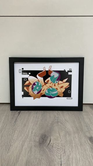 Ilustración digital graffiti hash