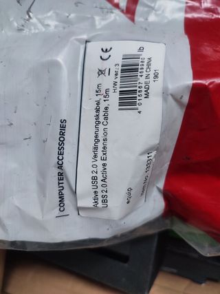Cable usb A macho hembra v. 2.0 15 metro