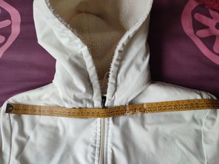 Abrigo blanco con borreguito XL 42