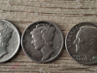 3 Dime Plata Constitucional (Mercury / Roosevelt)