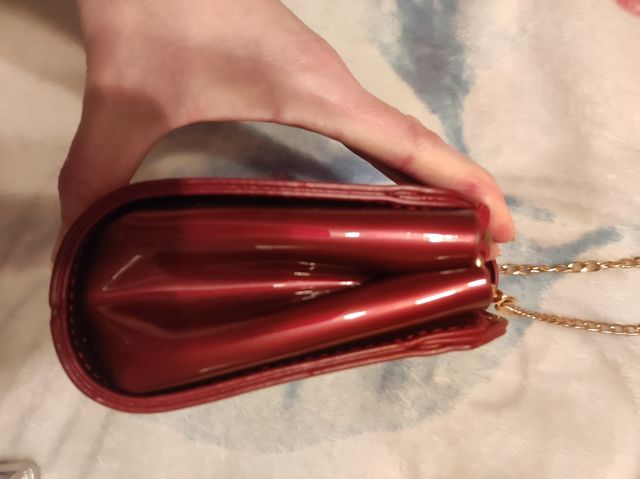 Bolso de fiesta. Rojo granate.