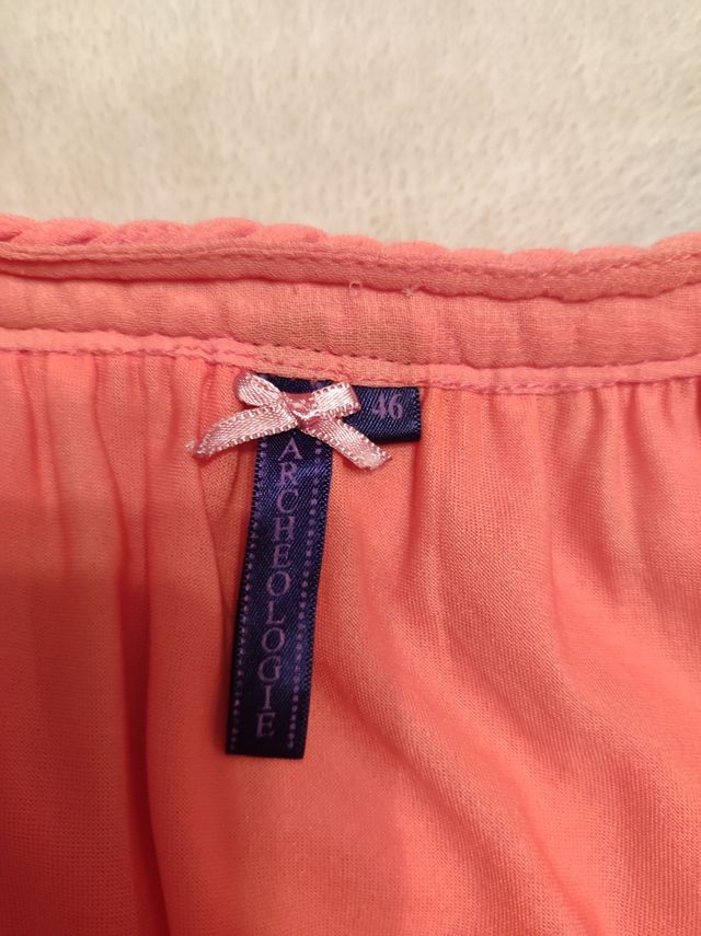 Vestido de verano. Color coral. Talla 46