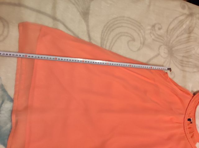 Vestido de verano. Color coral. Talla 46