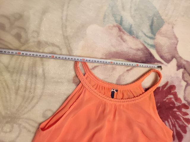 Vestido de verano. Color coral. Talla 46