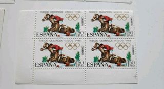 Sellos nuevos Olimpiadas Méjico 1968 Bloques de 4