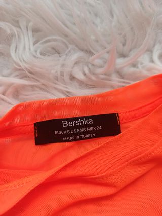 Camiseta de tul manga larga Bershka XS