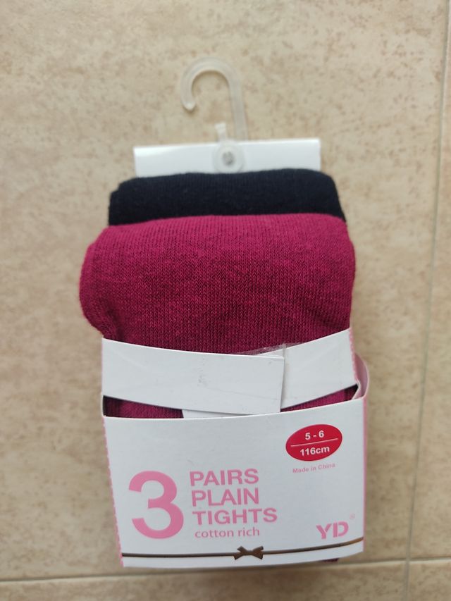 Pack de 2 leotardos T 5-6 años nuevos