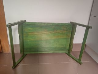 Antigua Bandeja/Mesita para Cama, Madera, Plegable