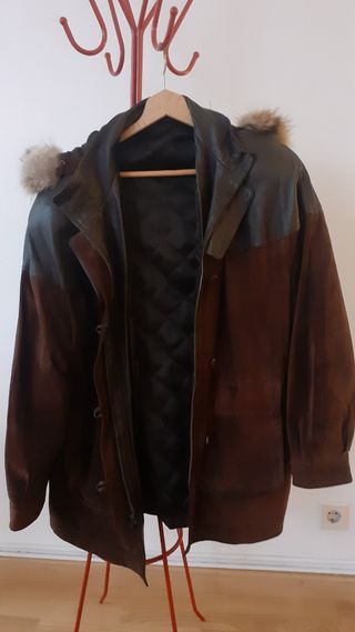 Chaquetón de piel vintage
