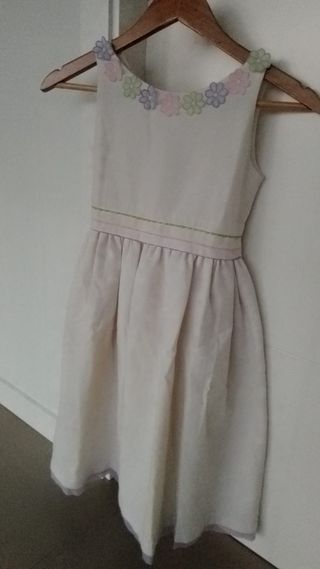 Vestido niña blanco + Chaqueta lila a juego