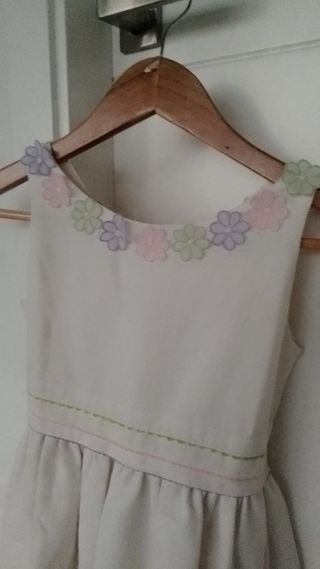 Vestido niña blanco + Chaqueta lila a juego