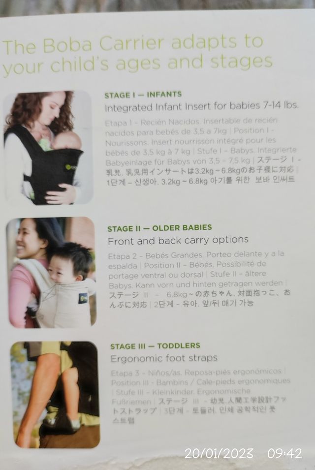 Mochila Porta bebe Boba