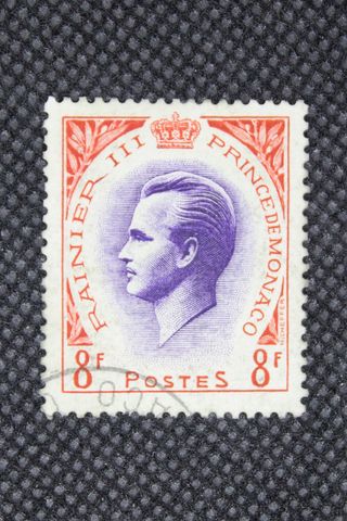 126. Francobollo Monaco postes Rainer III 8 F.