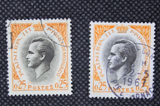 127. Francobolli Monaco postes Rainer III 0.25 F