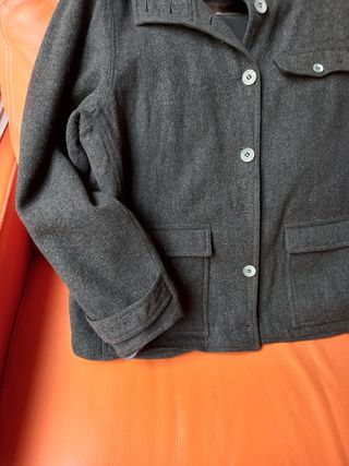 cazadora chica reebok paño gris