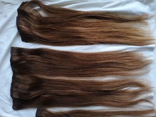 Extensiones de pelo natural color castaño
