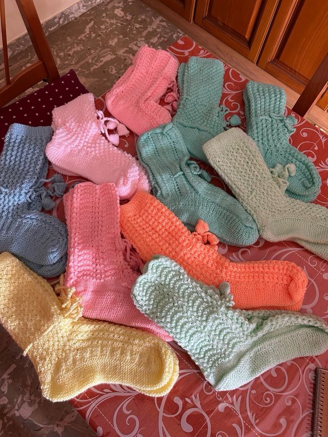 calze da notte fatte a mano