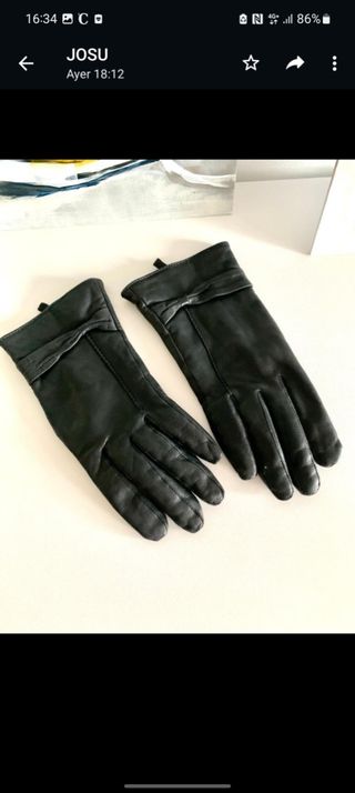 guantes de piel de mujer