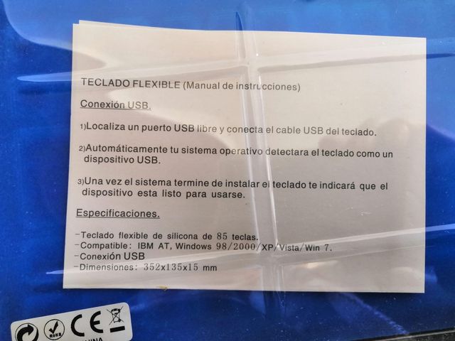 Teclado Pc ordenador de silicona enrollable