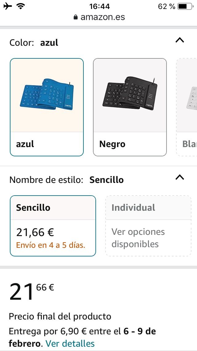 Teclado Pc ordenador de silicona enrollable