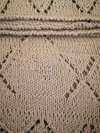 Copertina Nuova puro cotone lavorata a mano strass