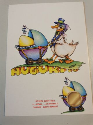 Set 5 Biglietti di auguri profumati vintage