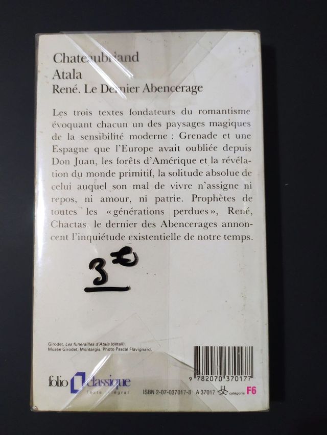Atala, René, le Dernier Abencerage - Chateaubriand