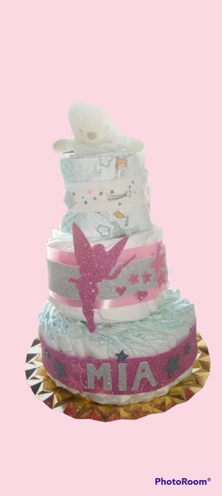 tarta de pañales Campanilla