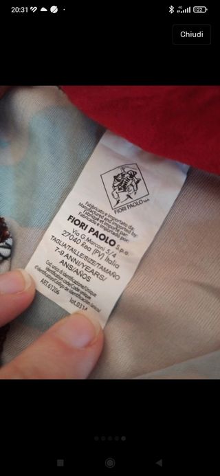 costume carnevale Soldatessa 7/9 anni