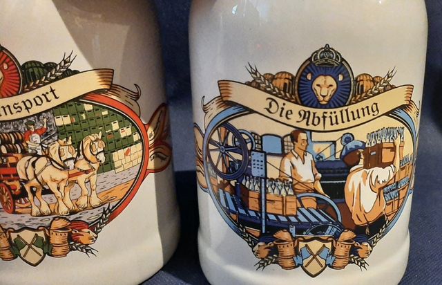 Jarras de cerámica alemanas...5 unidades