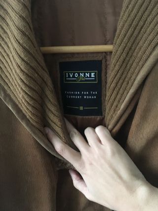Chaquetón de piel vintage marrón oversize