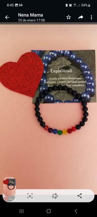 pulsera de lapislázuli con chacras