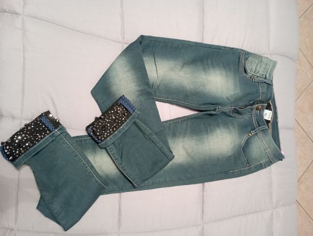 jeans con strass