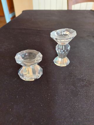 2 portacandele in cristallo swarovski