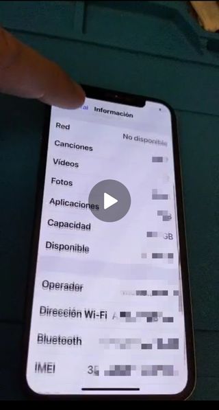Pantalla iphone x (Con defecto LEER)