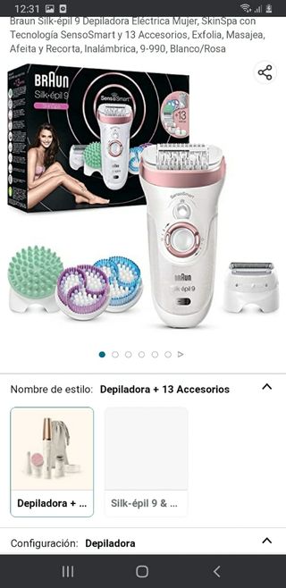 depiladora silk épic 9 BRAUN.