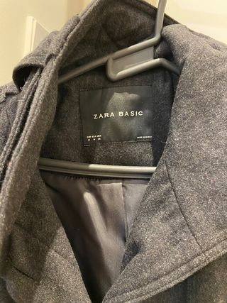 Abrigo gris oscuro mujer