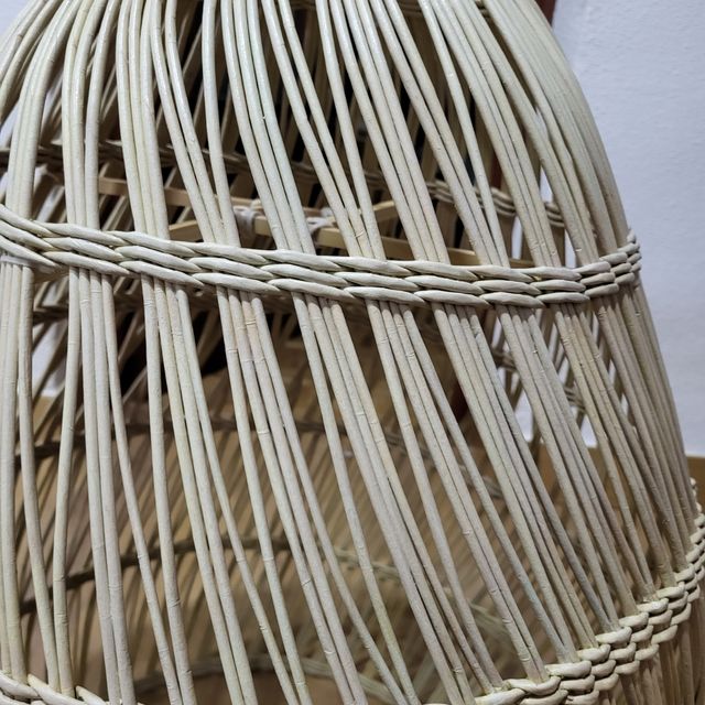 Lámpara de techo, colgante de mimbre eco 80x60cm. 