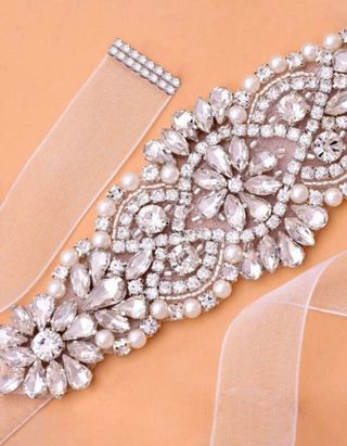 Cinturón de novia invitada pedrería