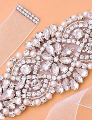 Cinturón de novia invitada pedrería