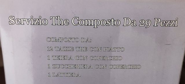 Servizio da thè ROSENBERG 29 pz